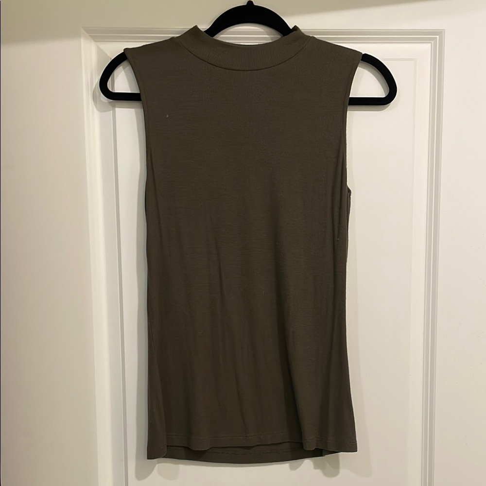 Olive Sleeveless Top